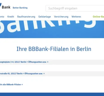 Standorte der BBBank in Berlin