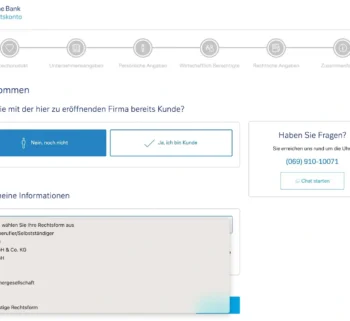 Online-Kontoeröffnung bei der Deutschen Bank