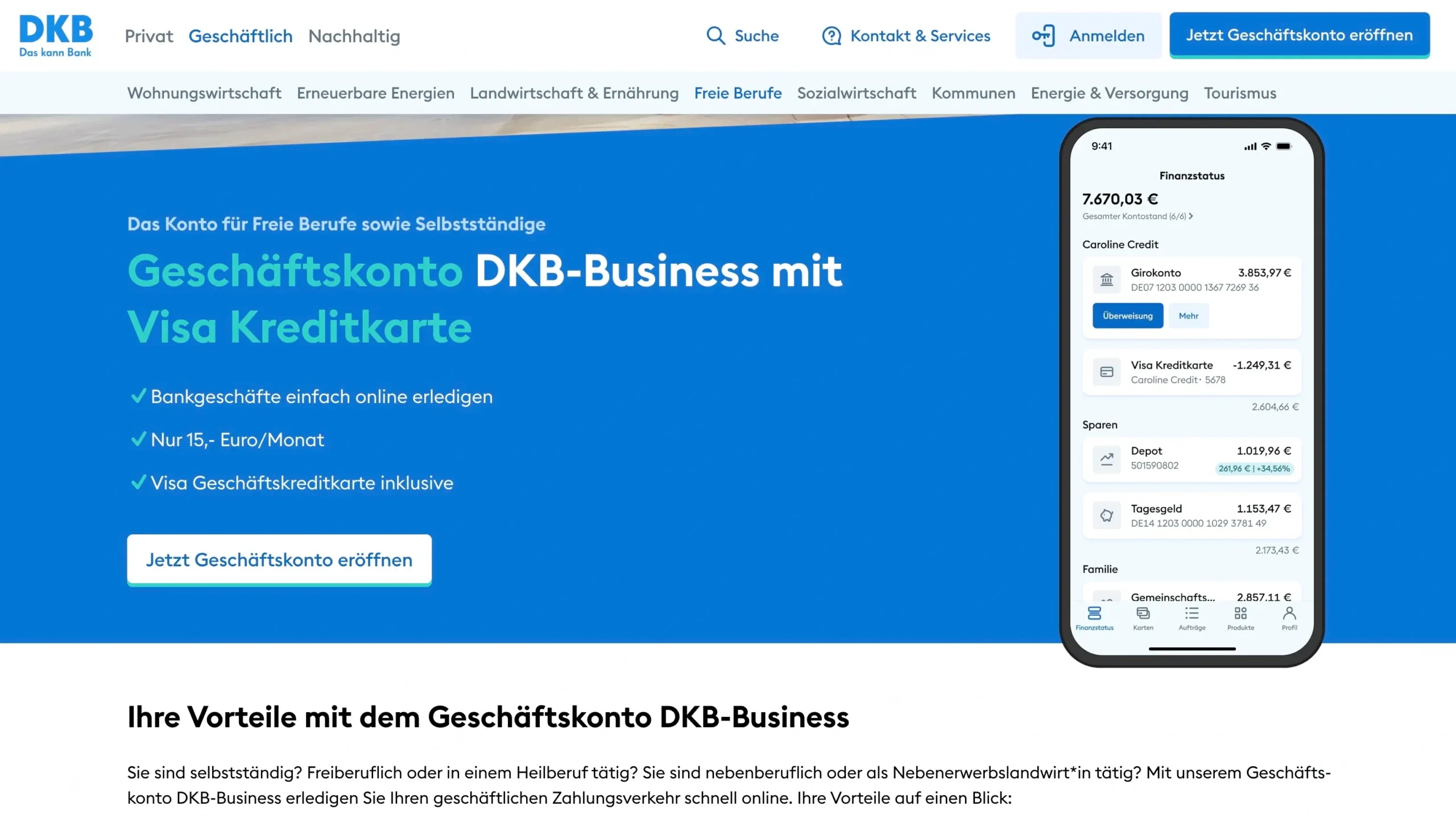 DKB Geschäftskonto