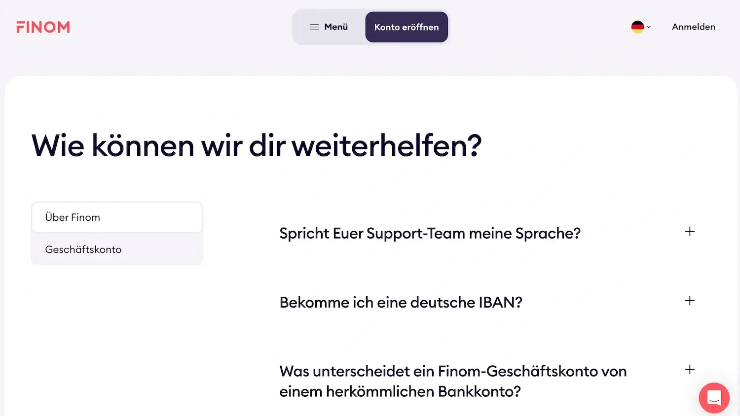 Finom: FAQ