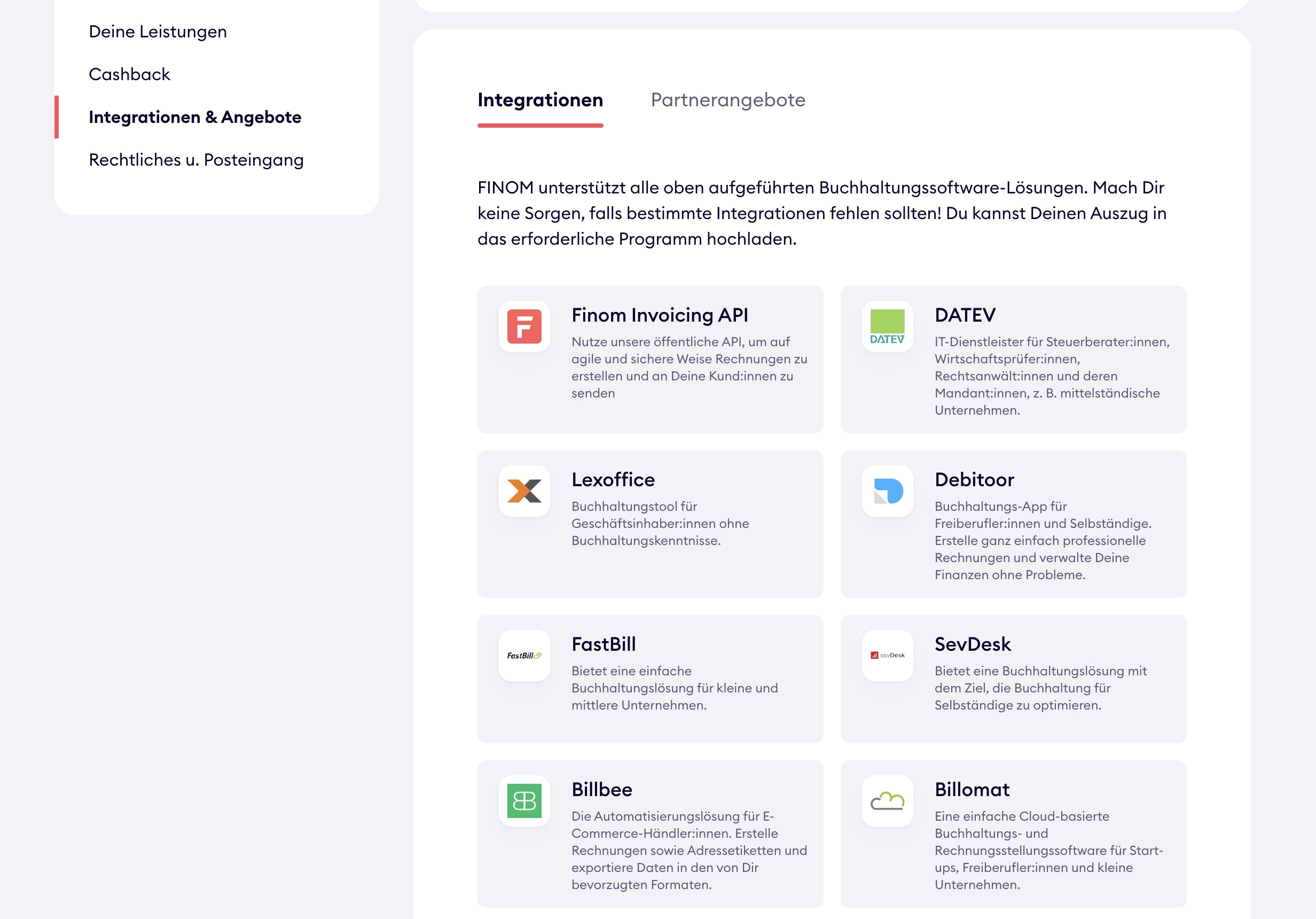 Verbindung zu Lexoffice