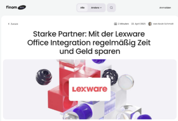 Finom und Lexware (ehem. lexoffice) erleichtern Finanzen, Buchhaltung und effizientes Geschäft führen. (Quelle: finom.de)