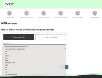 FYRST Kontoeröffnung