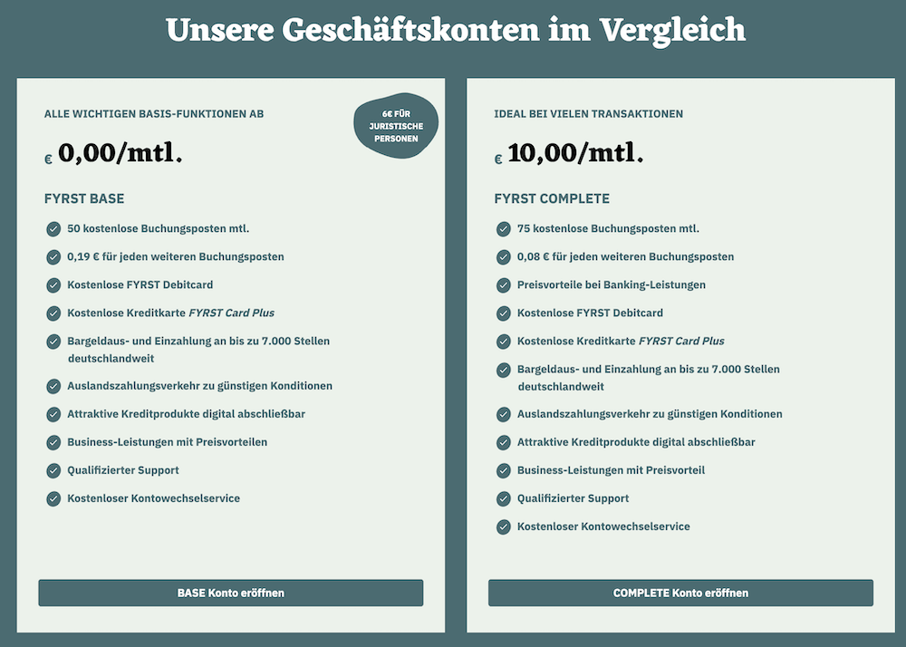 Preise bei FYRST