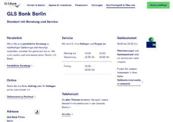 Standorte der GLS Bank in Berlin