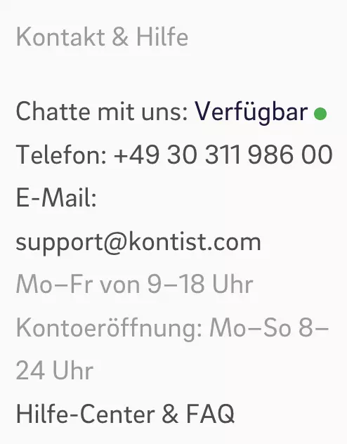 Kontist Support