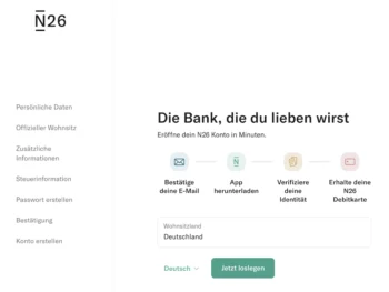N26 Business Kontoeröffnung