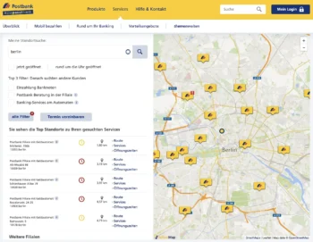Standorte der Postbank in Berlin