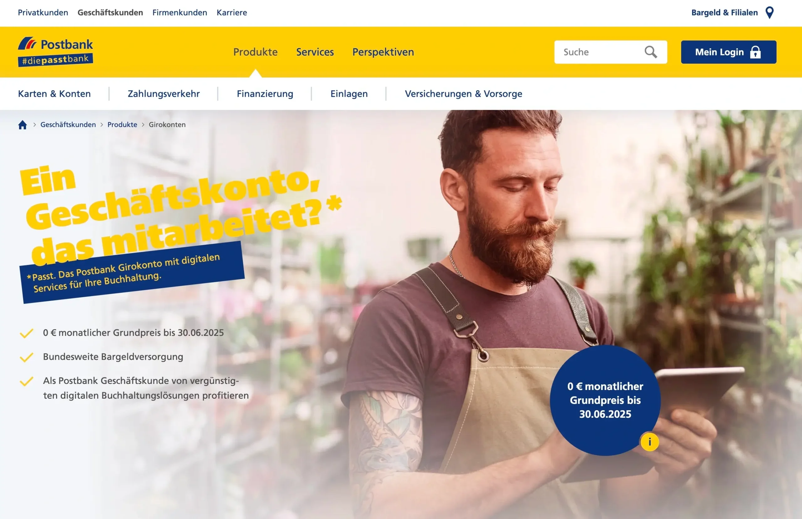 Postbank Geschäftskonto